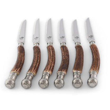Composite Antler King Crown Steak Knife Set