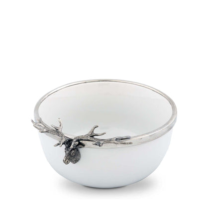 Elk Head Stoneware Bowl Small