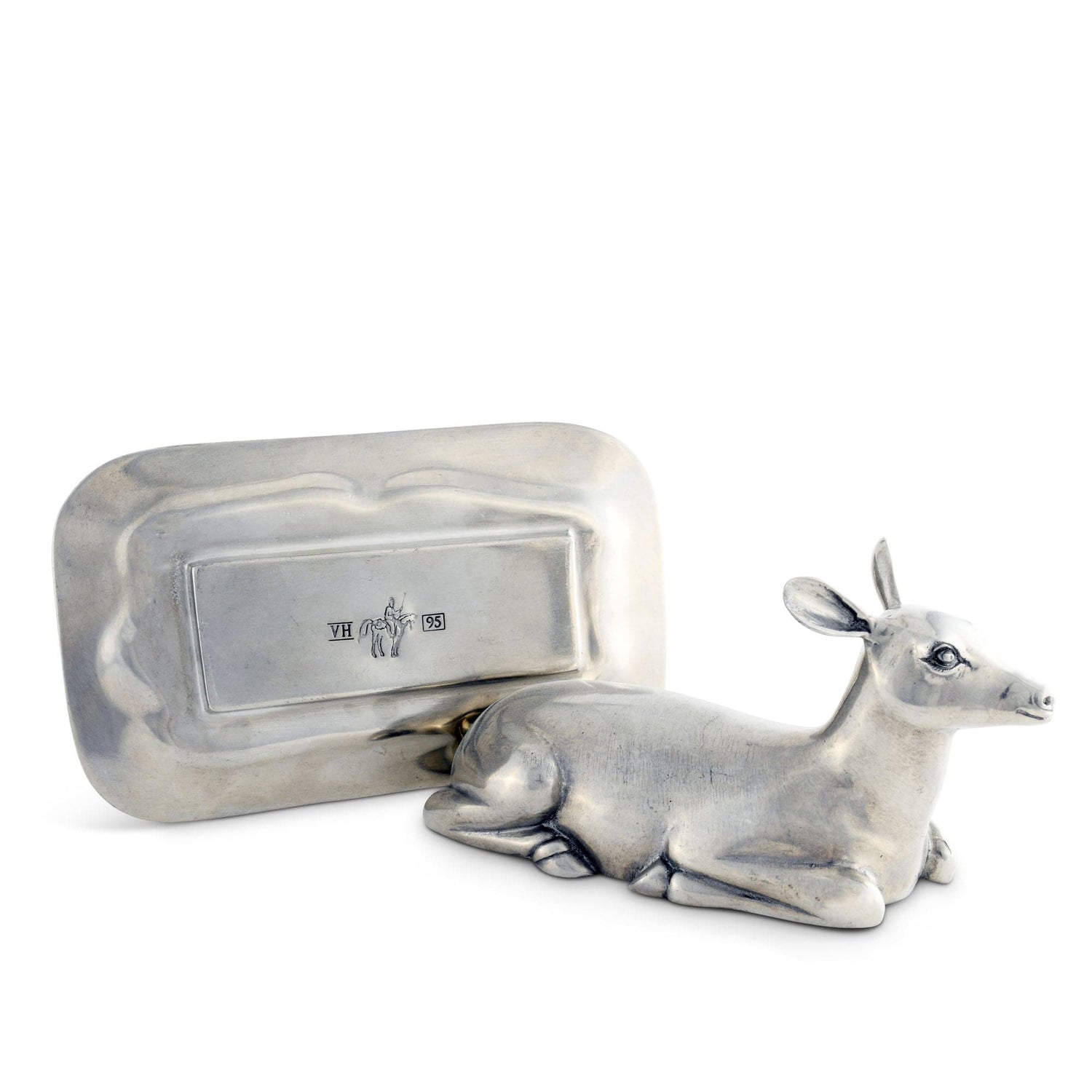 Pewter Doe Butter Dish