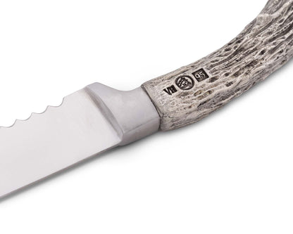 Round Bread Board with Antler Knife