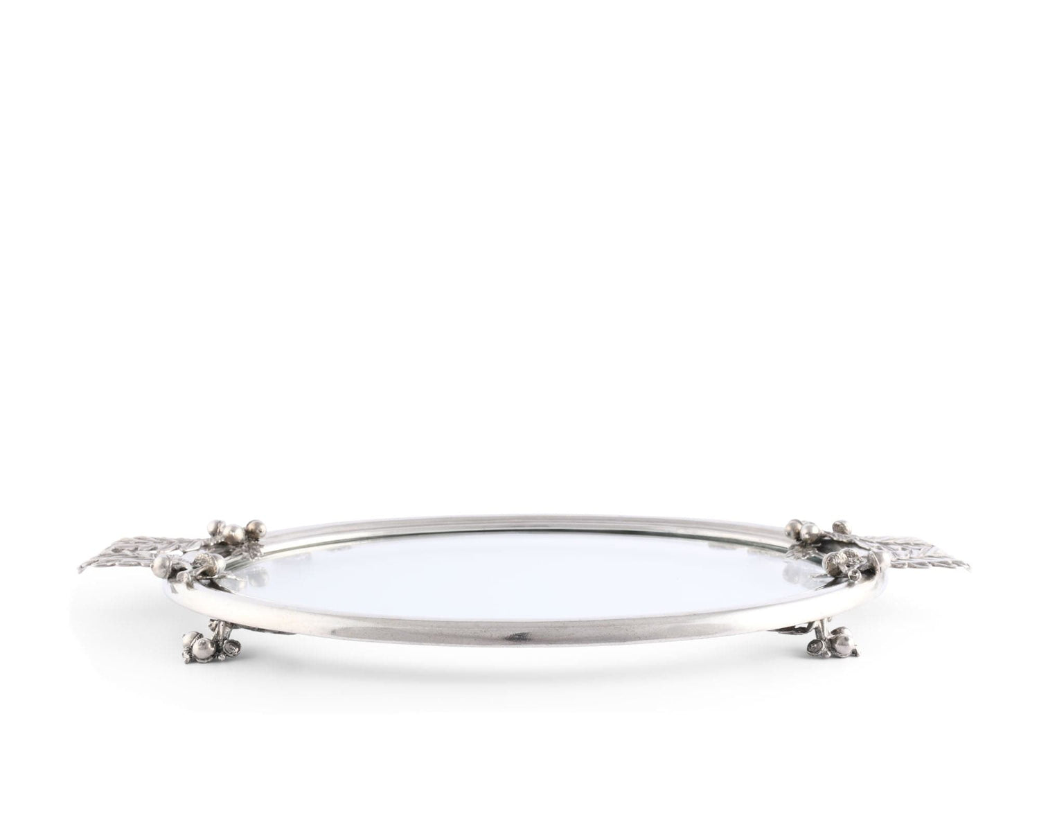 Acorn &amp; Oak Leaf Oval Glass Tray