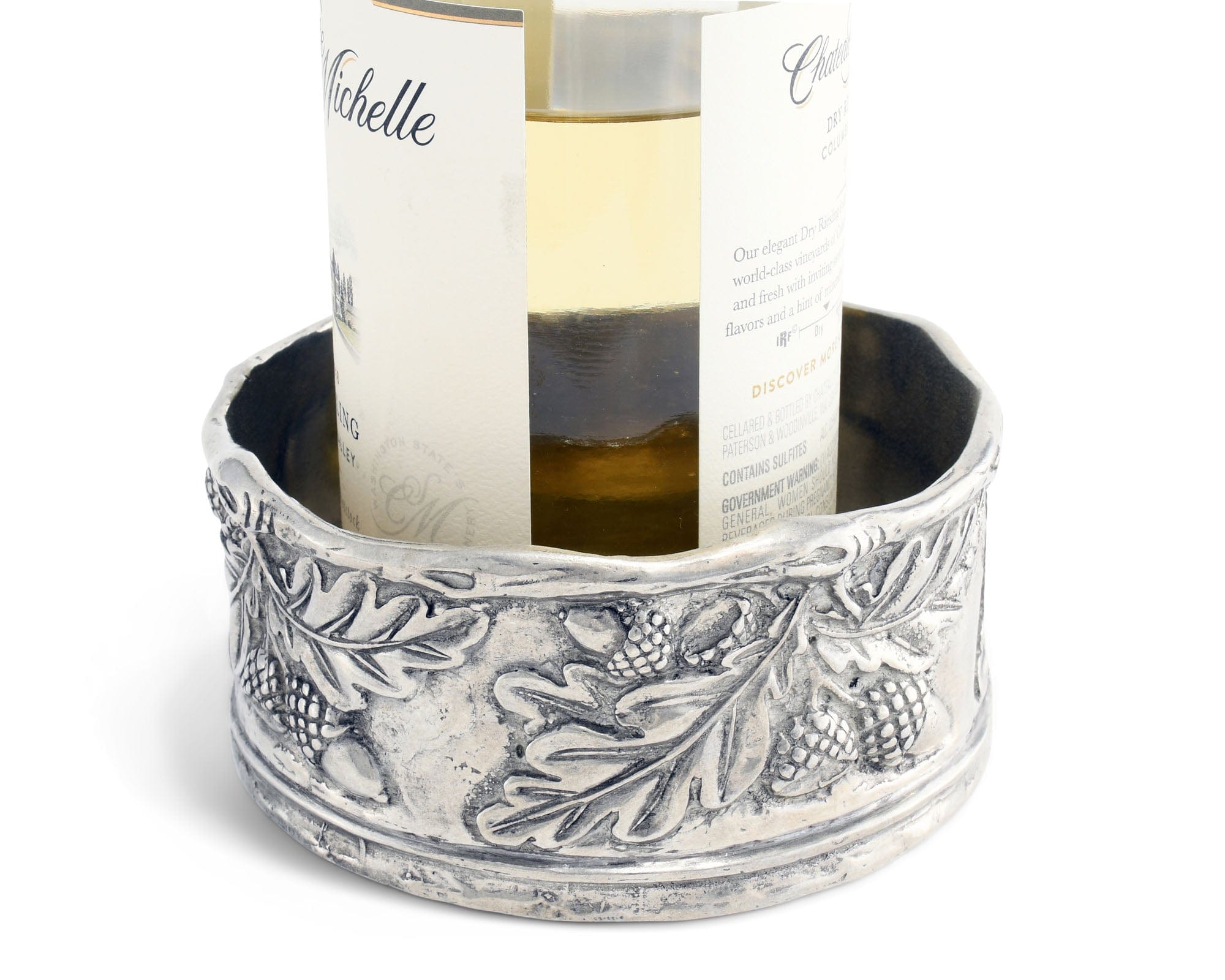 Acorn Oak &amp; Leaf Pewter Wine Coaster