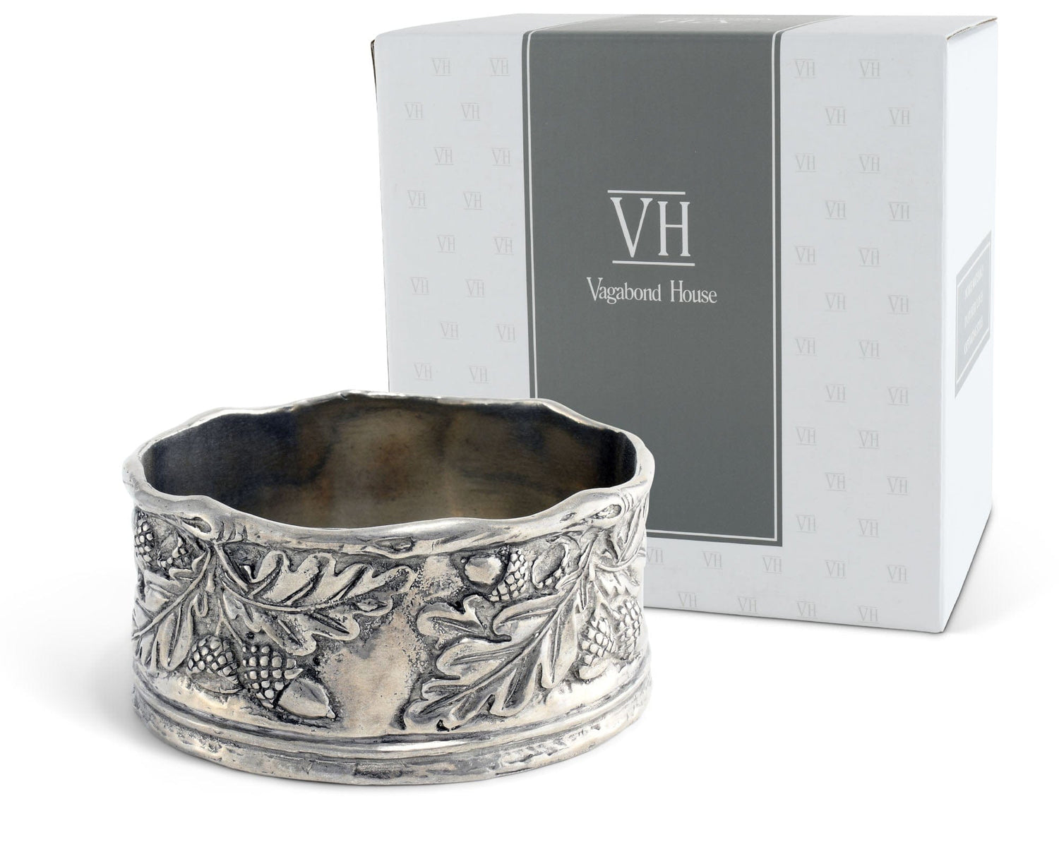 Acorn Oak &amp; Leaf Pewter Wine Coaster