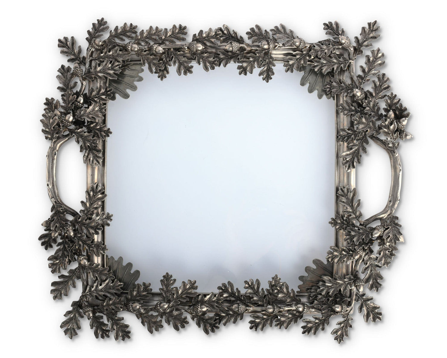 Acorn Oak &amp; Leaf Square Glass Tray
