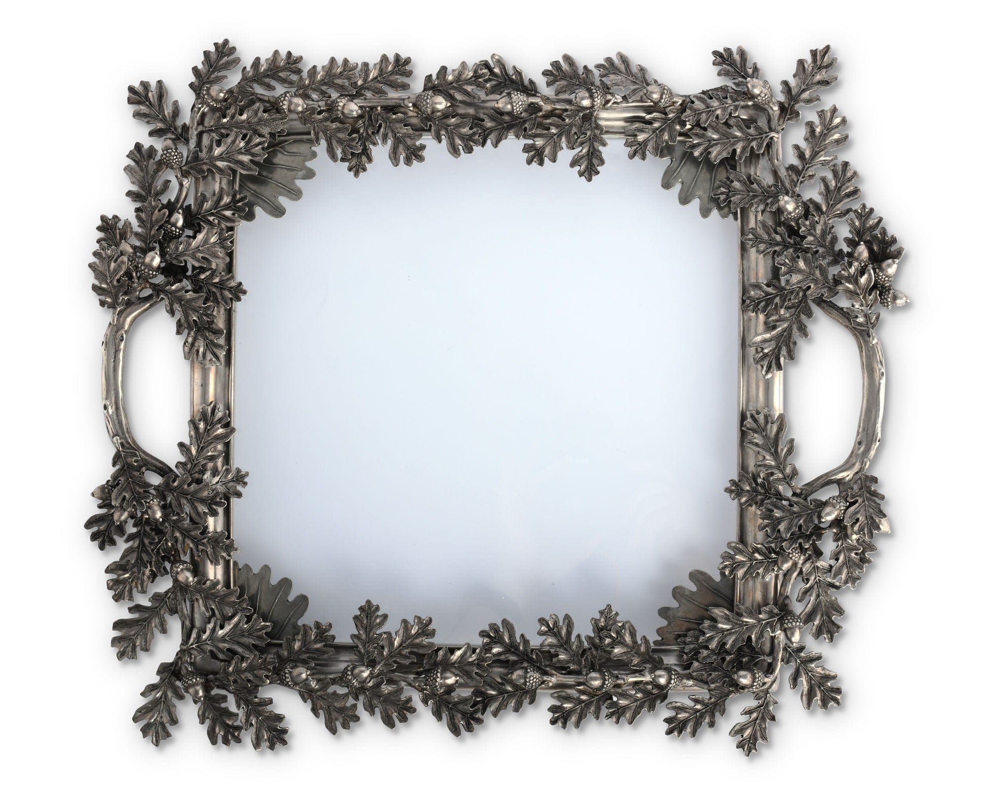 Acorn Oak &amp; Leaf Square Glass Tray