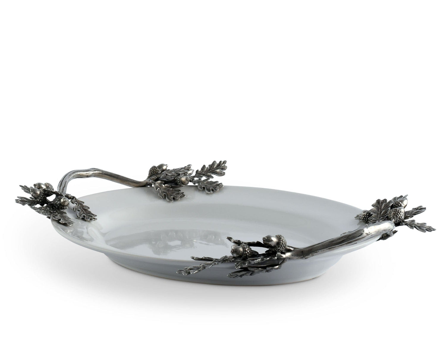Acorn Oak &amp; Leaf  Stoneware Tray - Small