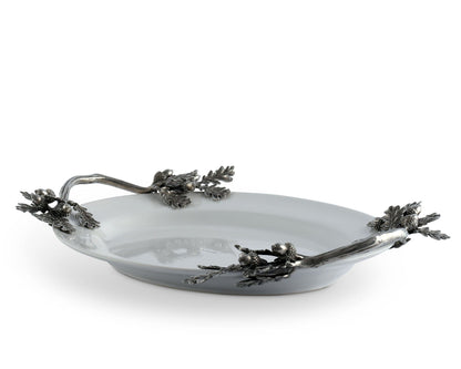 Acorn Oak &amp; Leaf  Stoneware Tray - Small