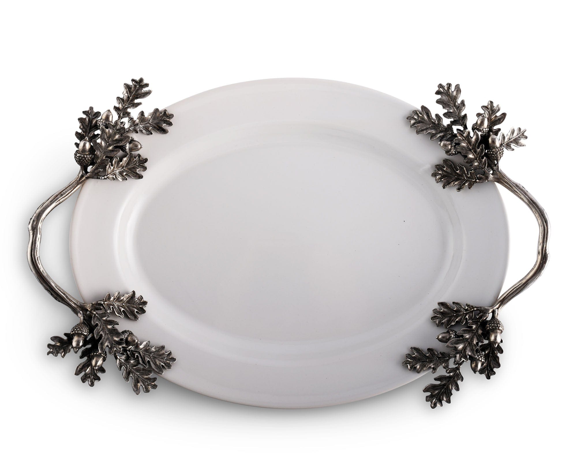 Acorn Oak &amp; Leaf  Stoneware Tray - Small