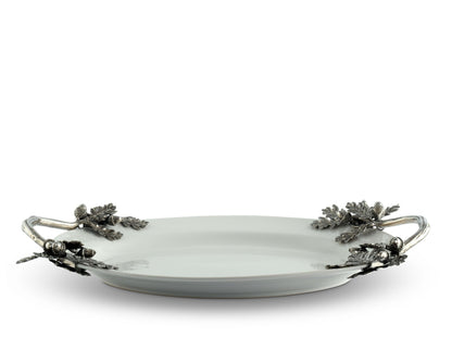 Acorn Oak &amp; Leaf  Stoneware Tray - Small