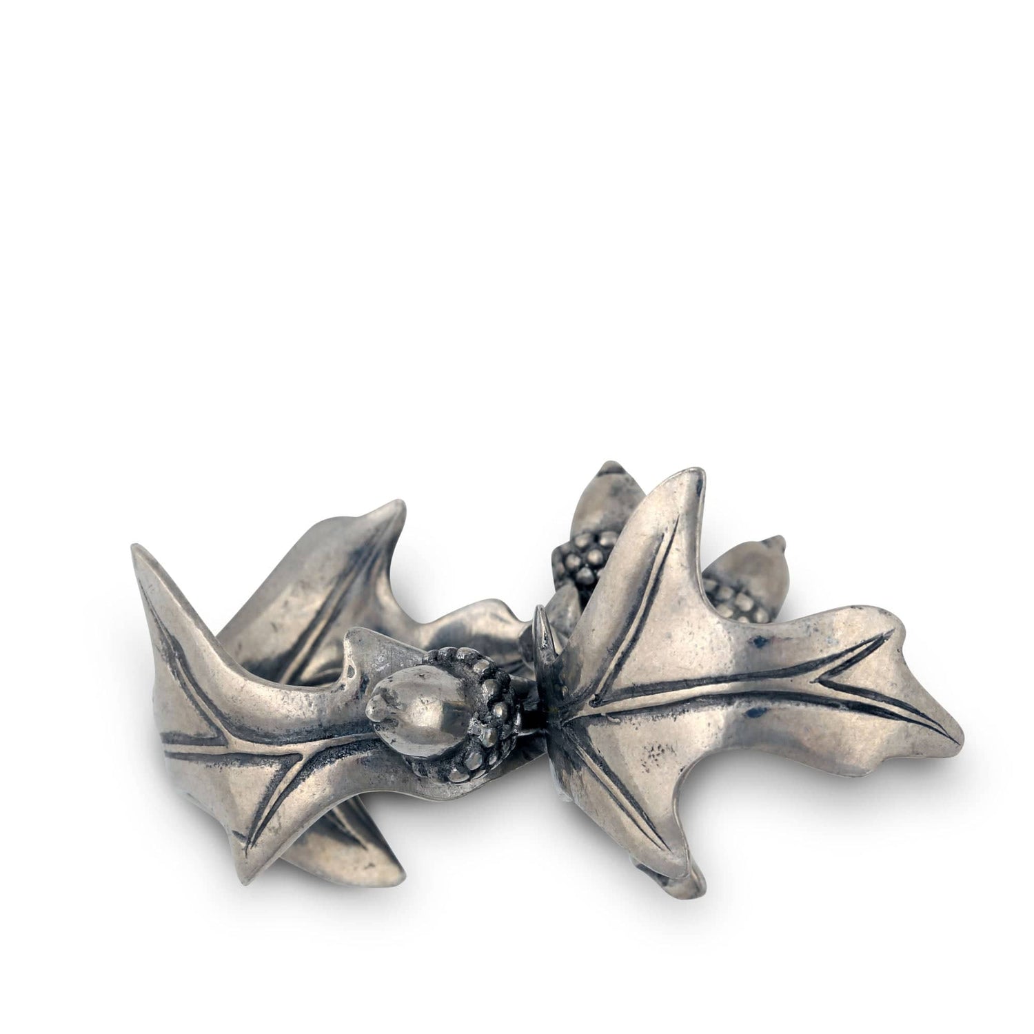 Pewter Acorn &amp; Oak Leaf Napkin Ring