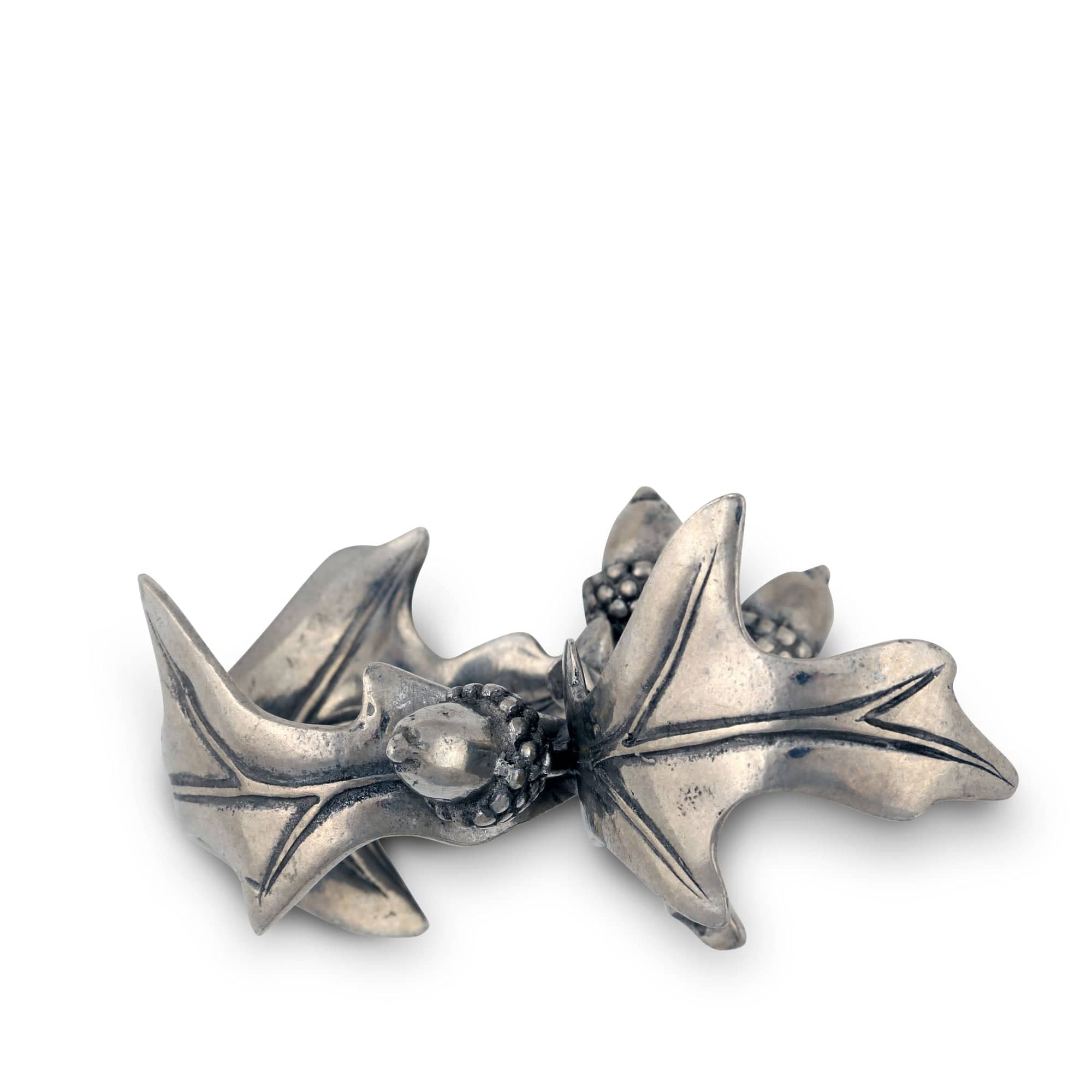 Pewter Acorn &amp; Oak Leaf Napkin Ring