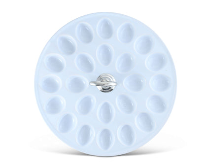 Deviled Egg Tray with Pewter Classic Ring Handle