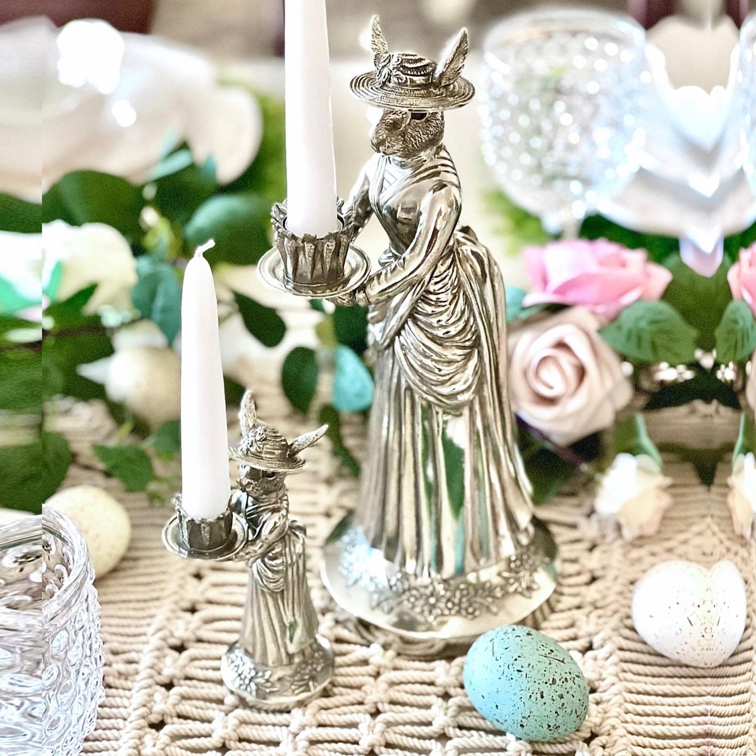 Lady Hare Tall Candlestick