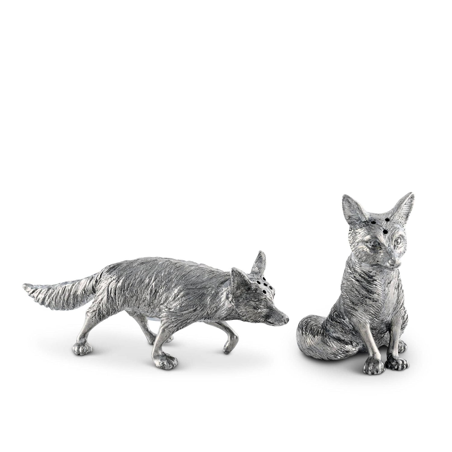 Pewter Foxes Salt &amp; Pepper Set