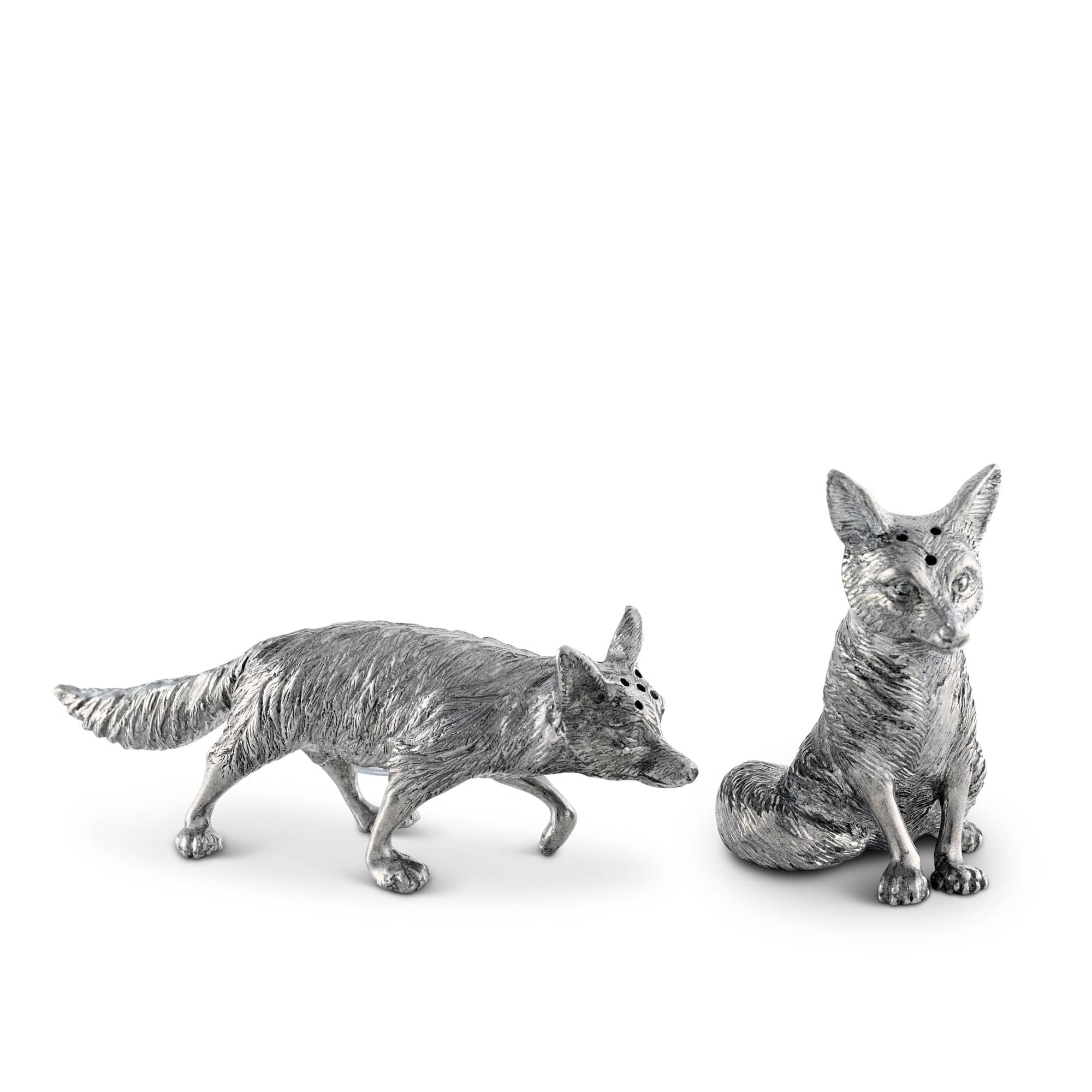 Pewter Foxes Salt &amp; Pepper Set