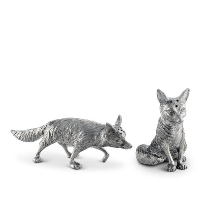Pewter Foxes Salt &amp; Pepper Set