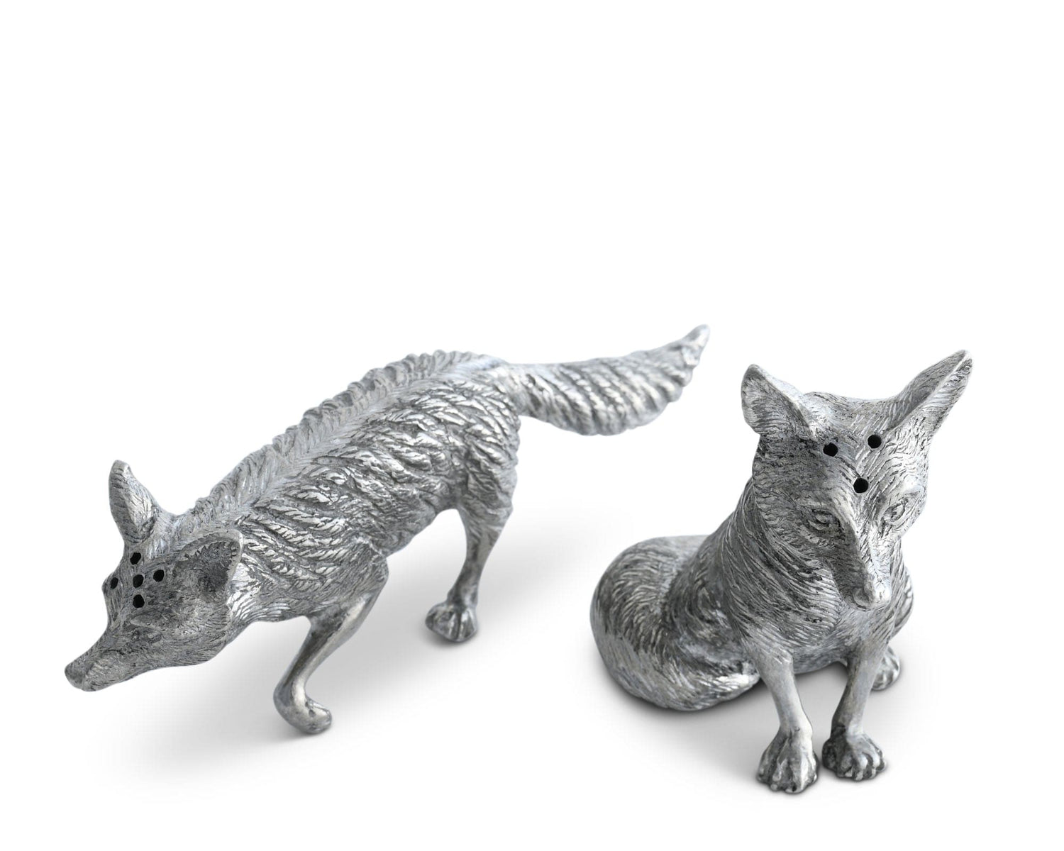 Pewter Foxes Salt &amp; Pepper Set