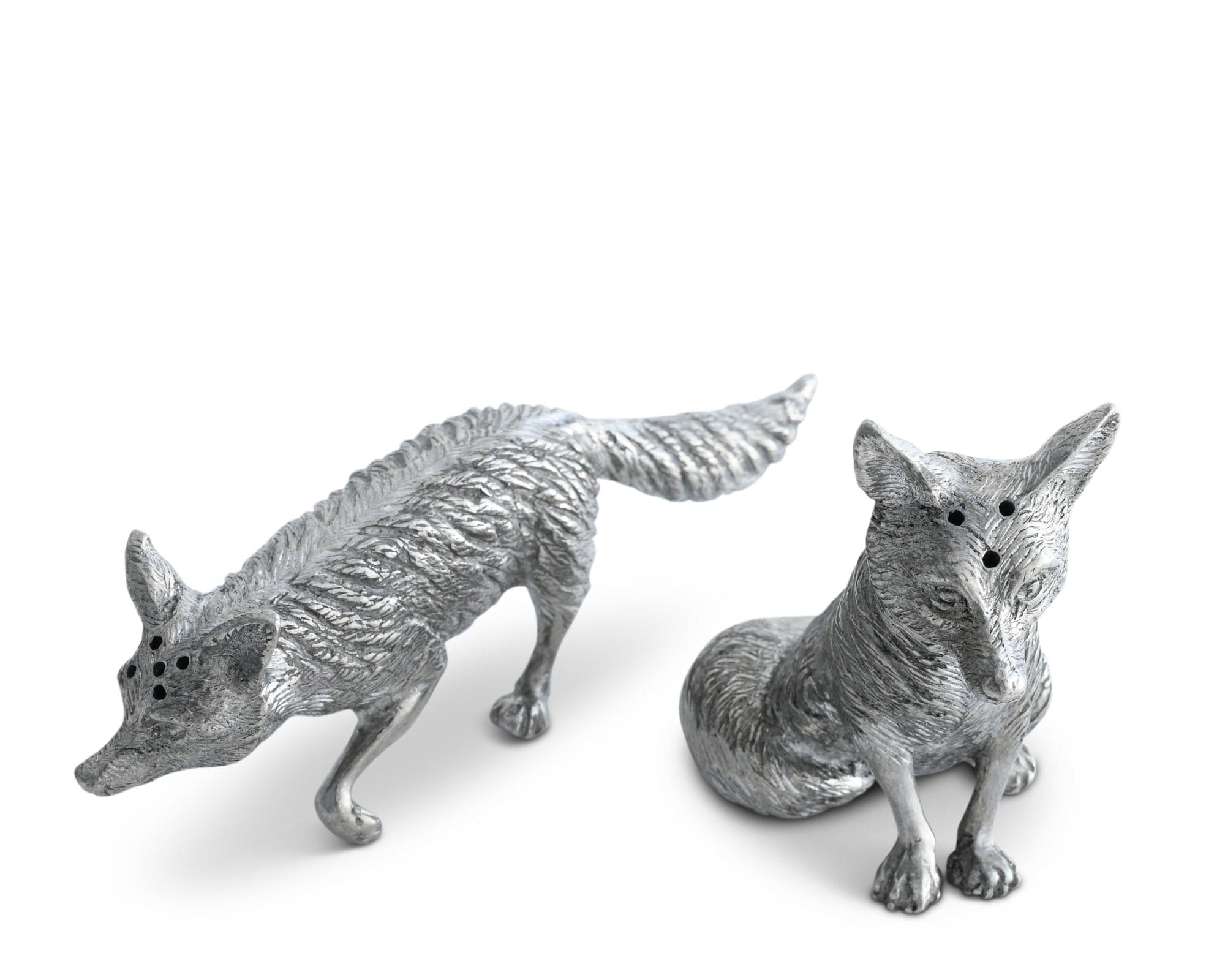 Pewter Foxes Salt &amp; Pepper Set