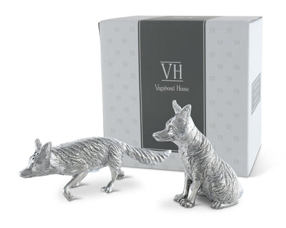 Pewter Foxes Salt &amp; Pepper Set