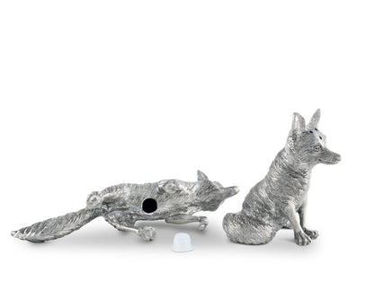 Pewter Foxes Salt &amp; Pepper Set