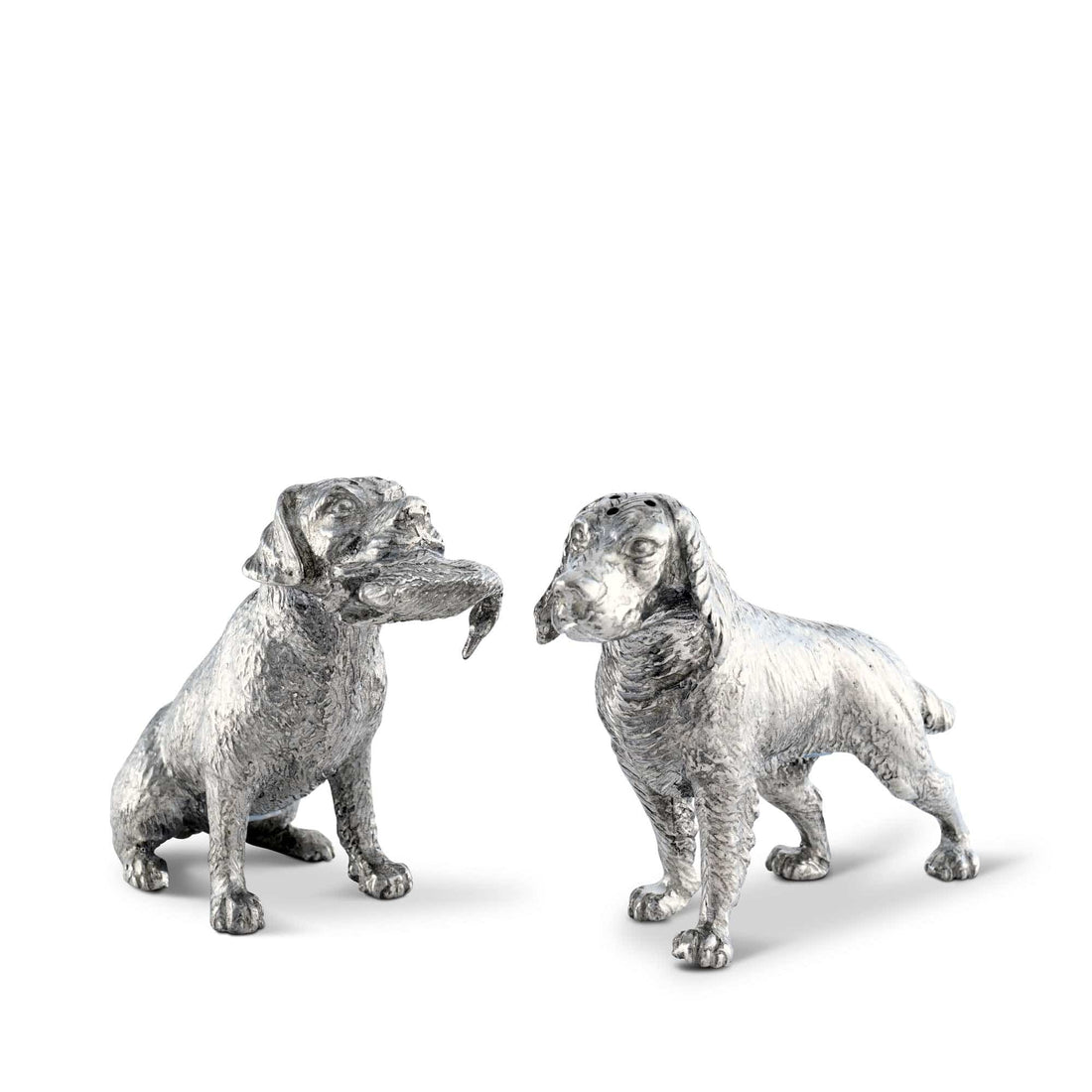 Pewter Hunting Dogs Salt &amp; Pepper Set
