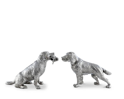 Pewter Hunting Dogs Salt &amp; Pepper Set