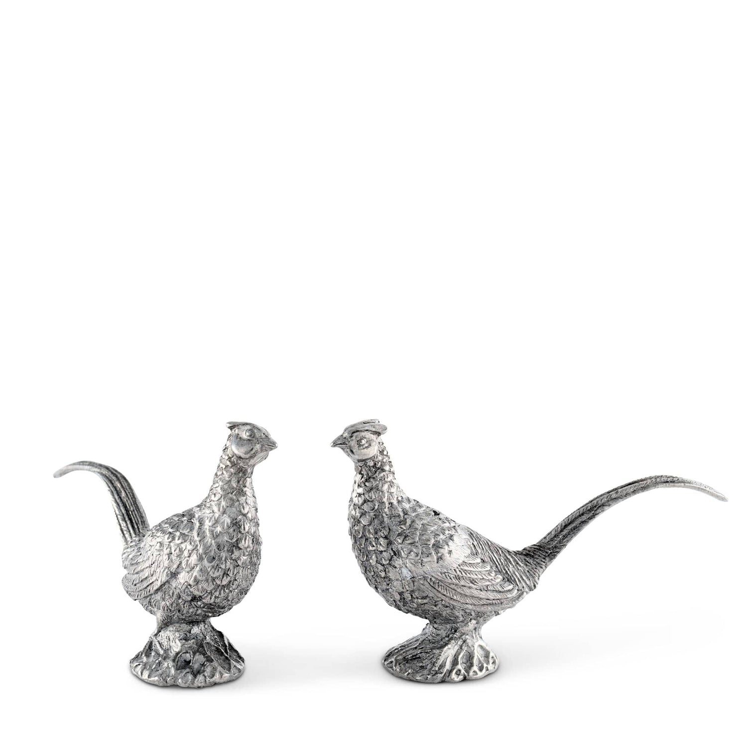 Pewter Pheasants Salt &amp; Pepper Set
