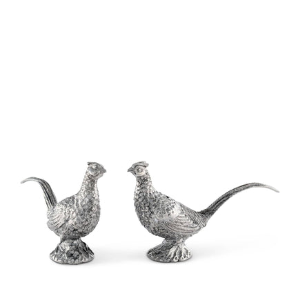 Pewter Pheasants Salt &amp; Pepper Set
