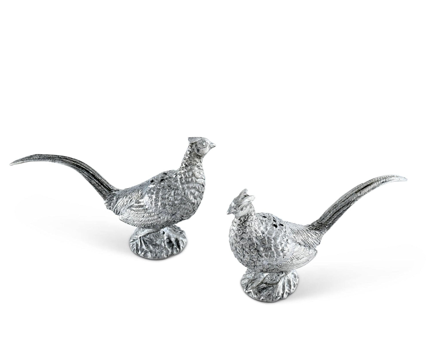 Pewter Pheasants Salt &amp; Pepper Set