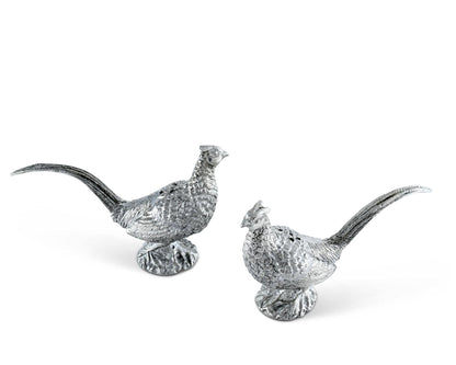 Pewter Pheasants Salt &amp; Pepper Set