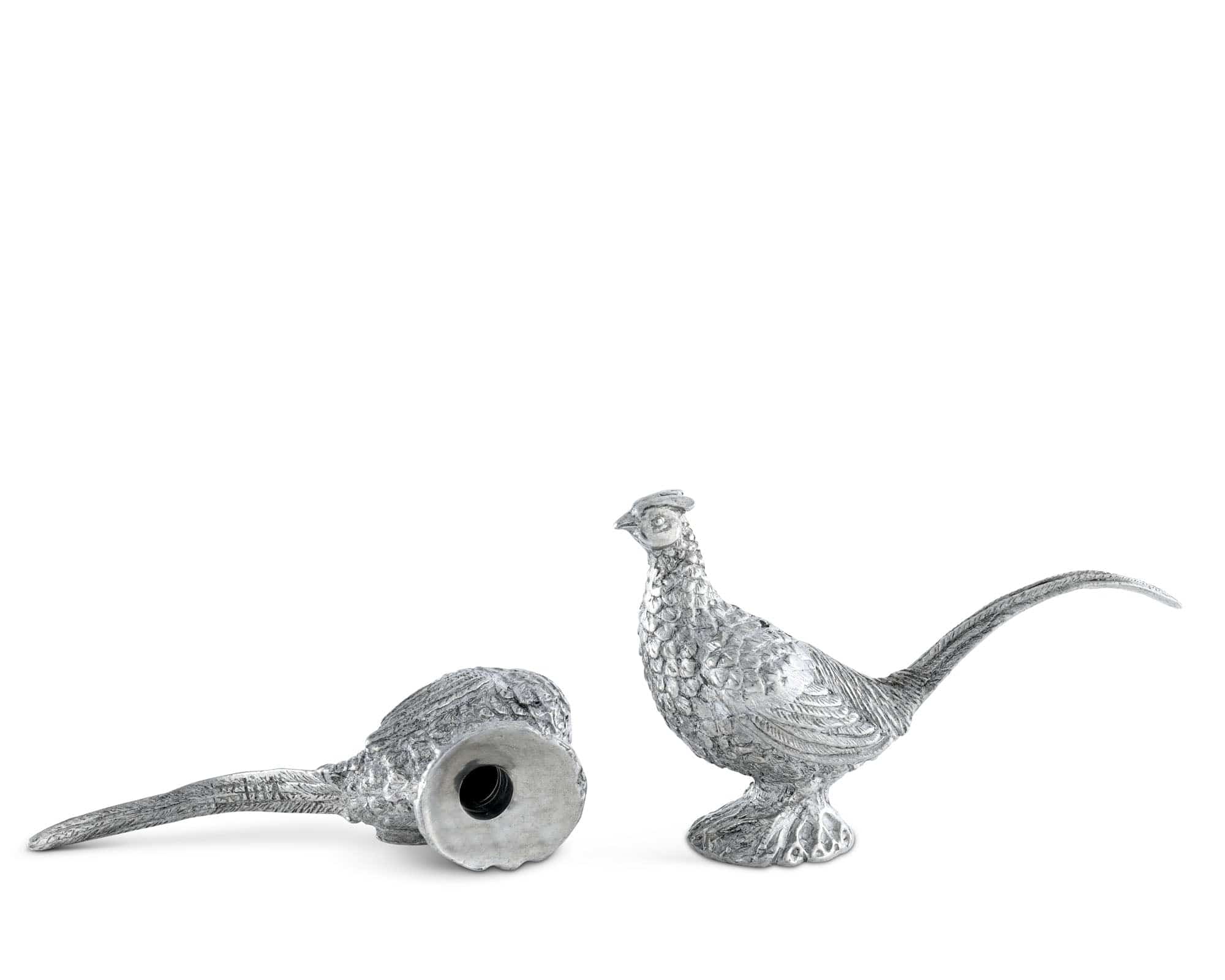 Pewter Pheasants Salt &amp; Pepper Set