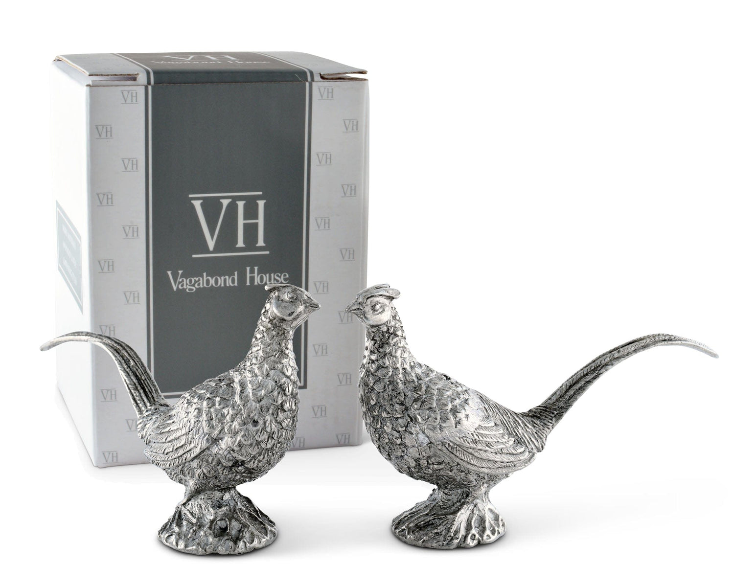 Pewter Pheasants Salt &amp; Pepper Set