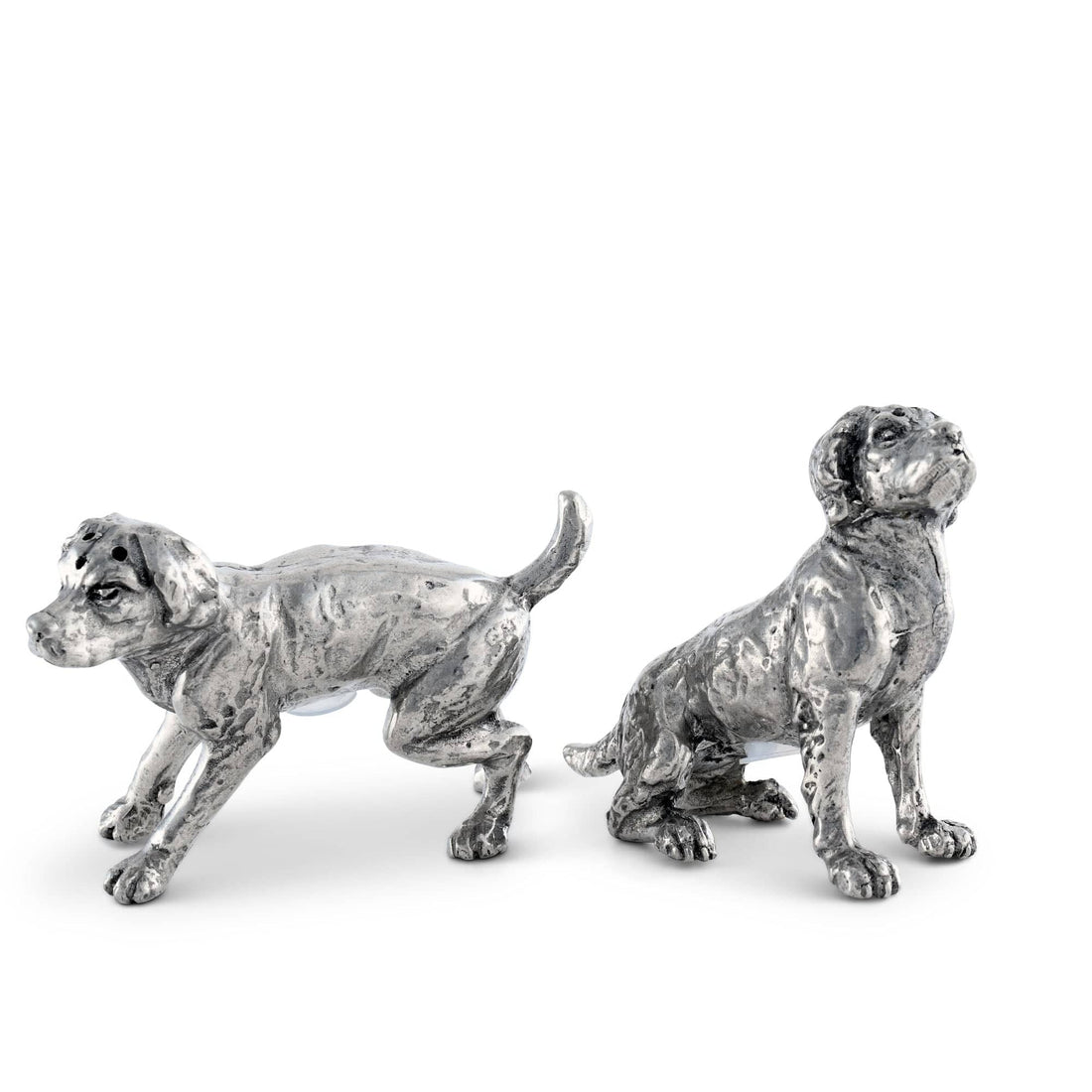 Pewter Spaniel Salt &amp; Pepper Set