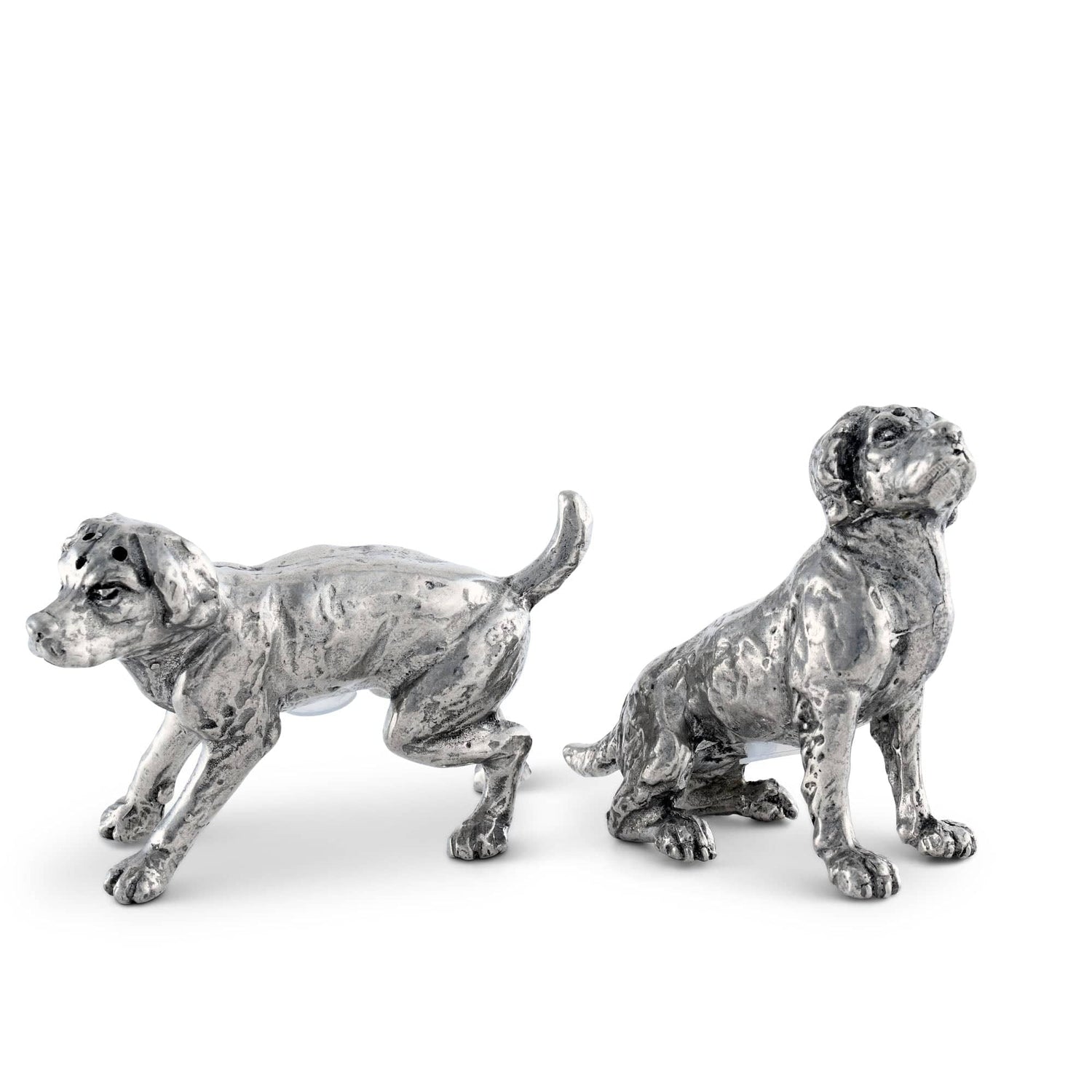 Pewter Spaniel Salt &amp; Pepper Set