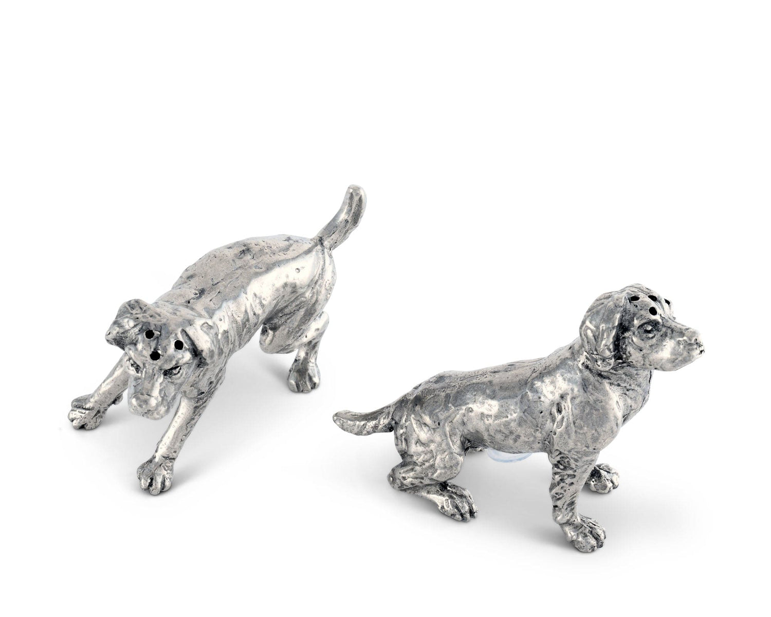 Pewter Spaniel Salt &amp; Pepper Set