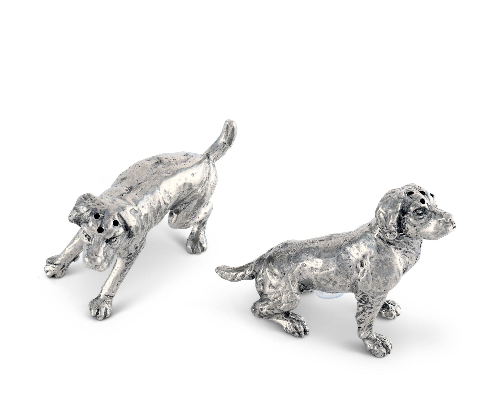 Pewter Spaniel Salt &amp; Pepper Set