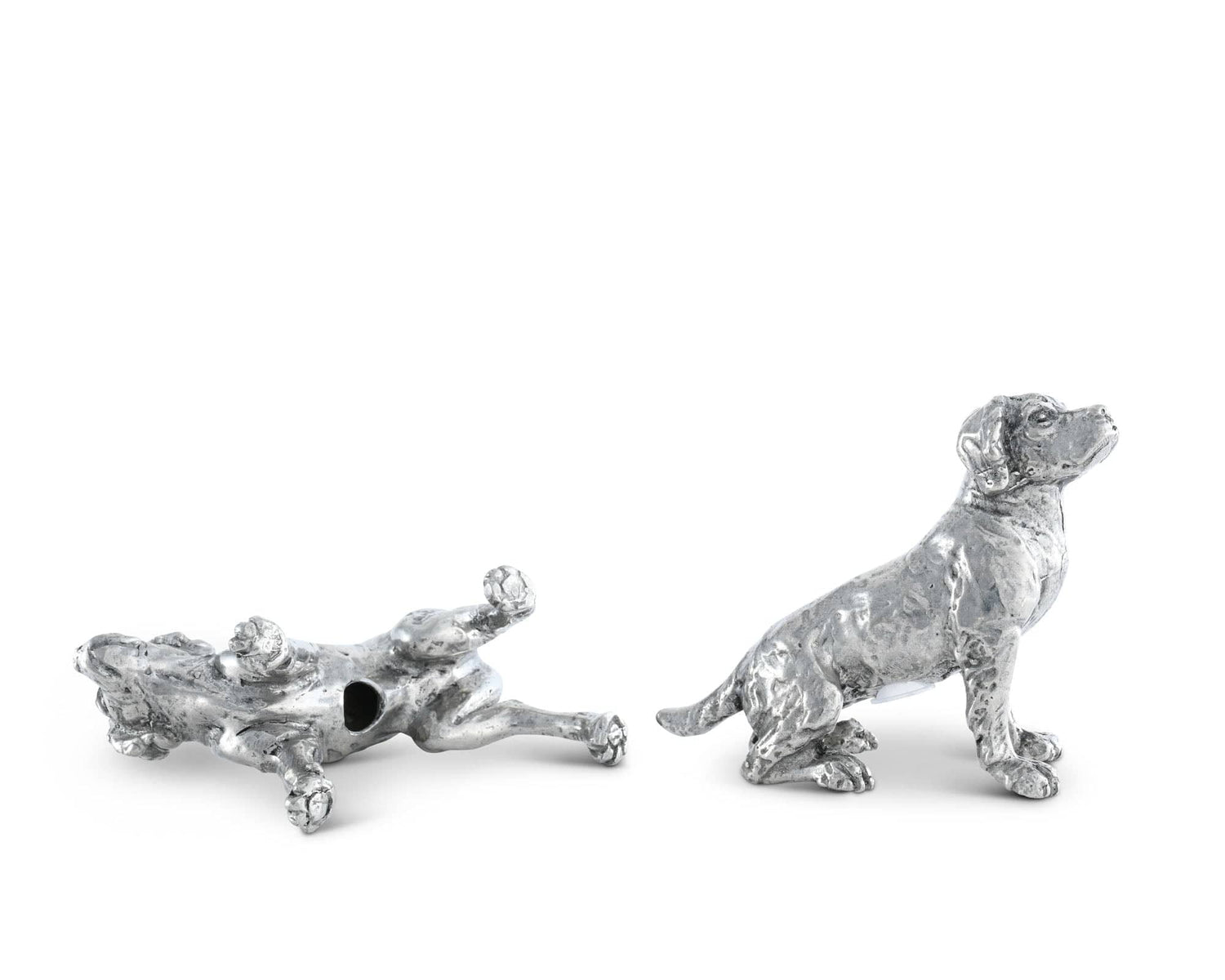 Pewter Spaniel Salt &amp; Pepper Set