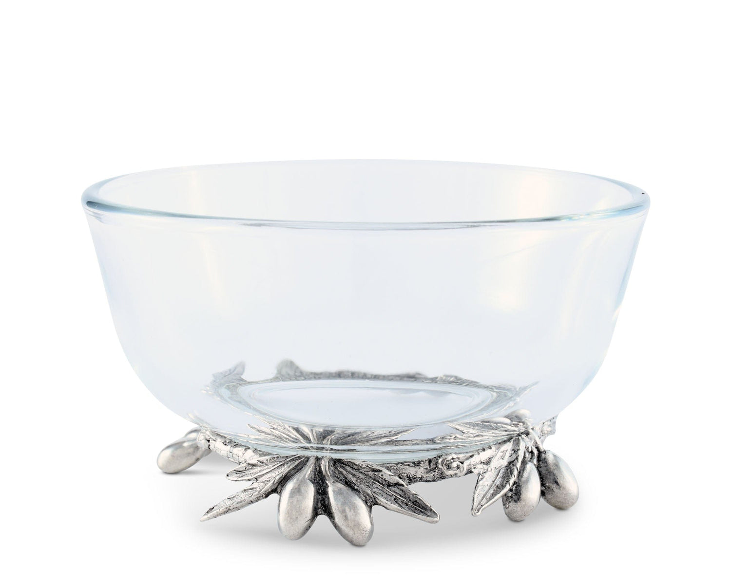 Olive Grove Glass &amp; Pewter Bowl