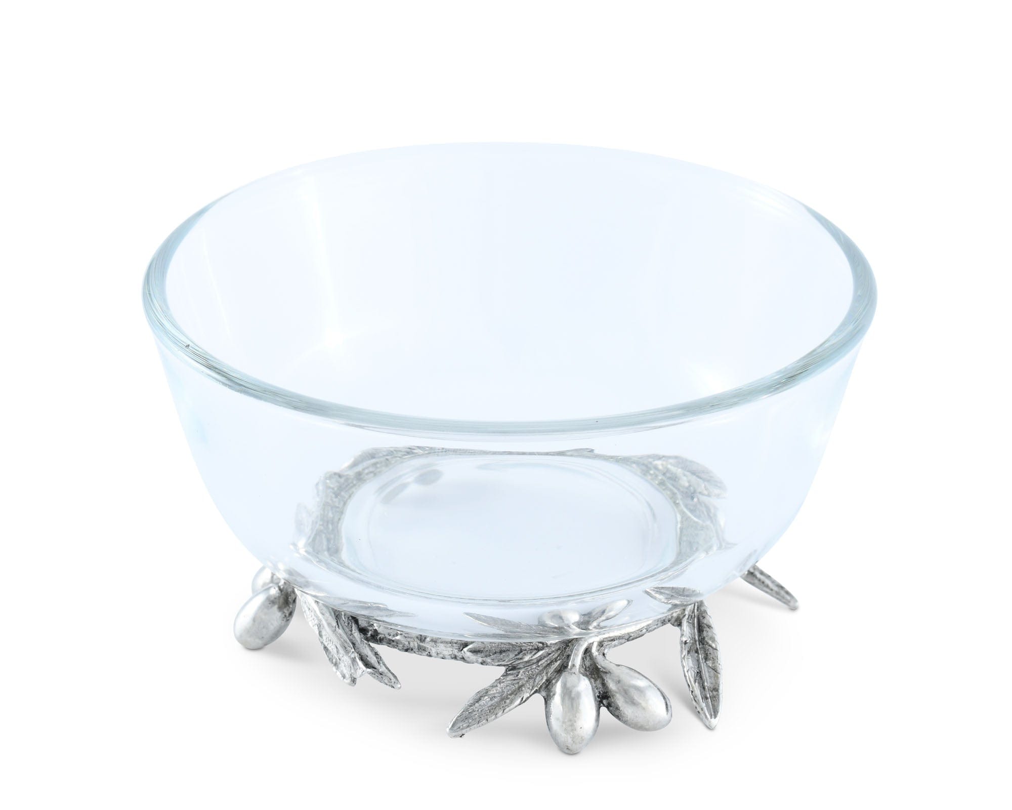 Olive Grove Glass &amp; Pewter Bowl