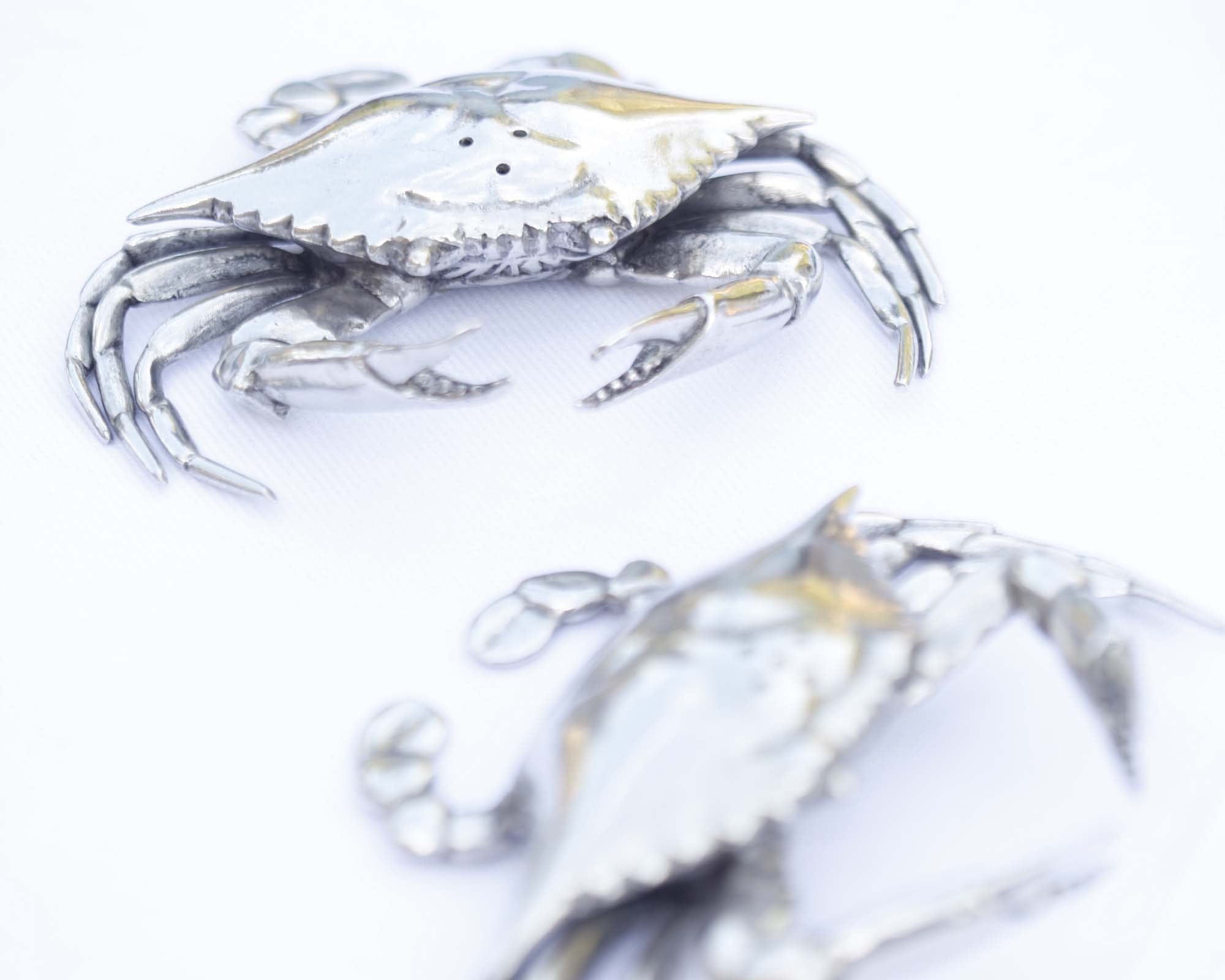 Pewter Blue Crabs Salt &amp; Pepper Set