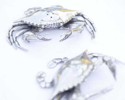 Pewter Blue Crabs Salt &amp; Pepper Set