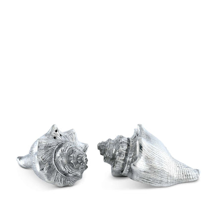 Pewter Conch Shells Salt &amp; Pepper Set