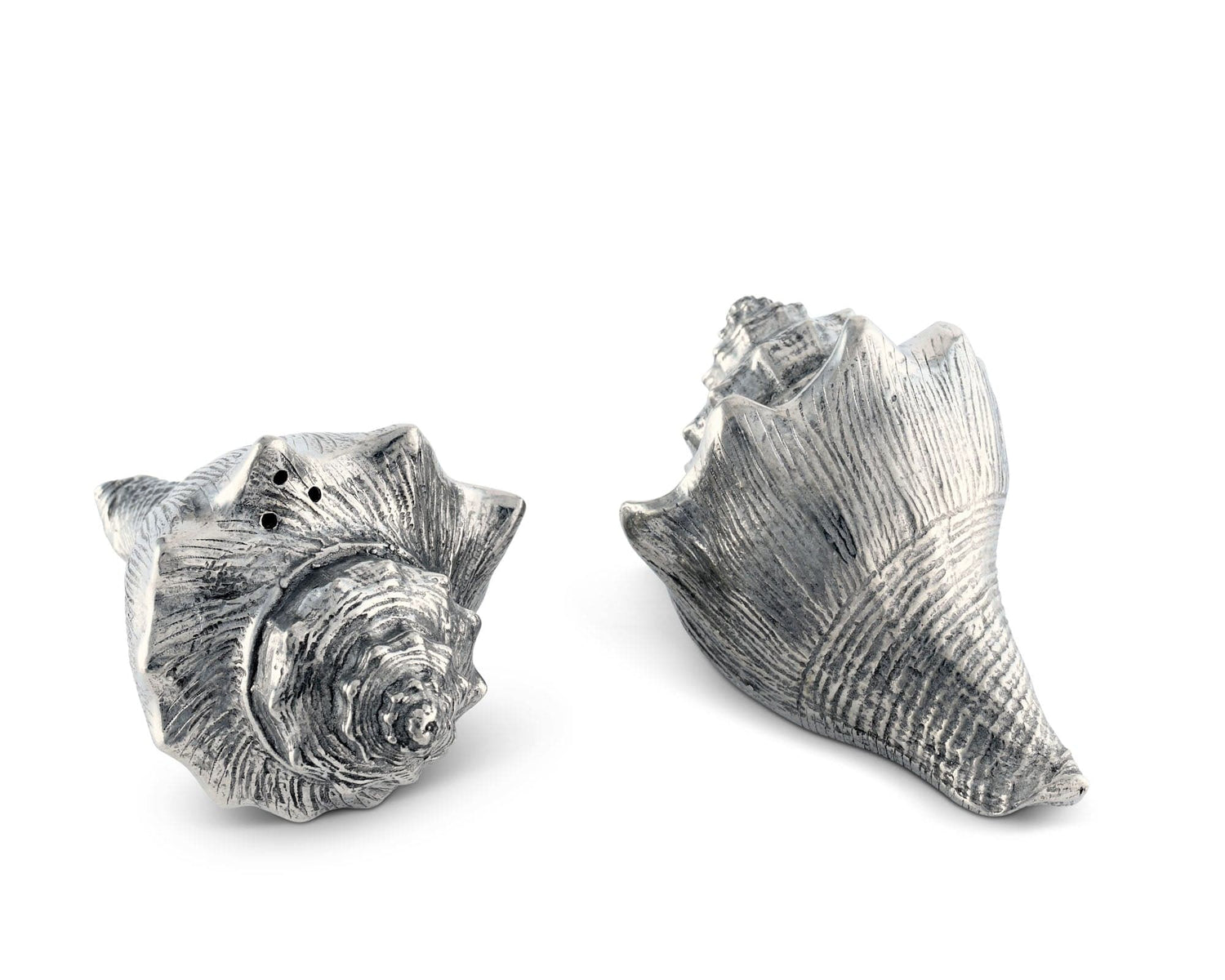 Pewter Conch Shells Salt &amp; Pepper Set