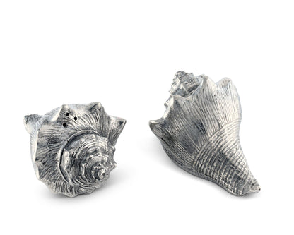 Pewter Conch Shells Salt &amp; Pepper Set