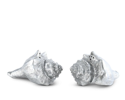 Pewter Conch Shells Salt &amp; Pepper Set