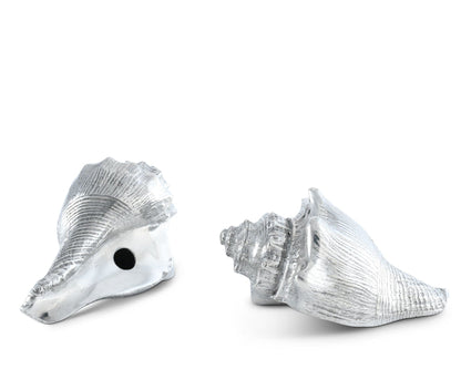 Pewter Conch Shells Salt &amp; Pepper Set