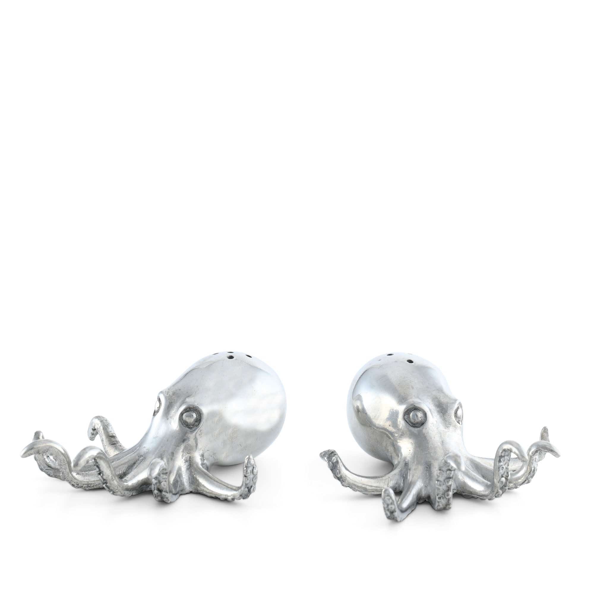 Pewter Octopus Salt &amp; Pepper Set