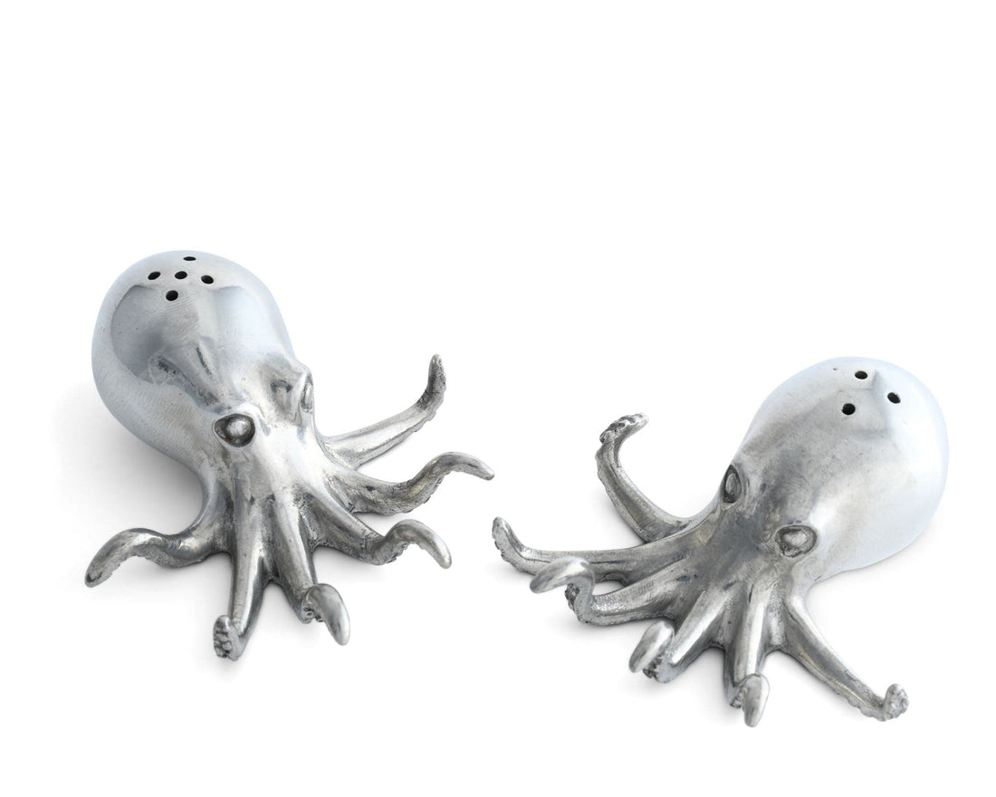 Pewter Octopus Salt &amp; Pepper Set