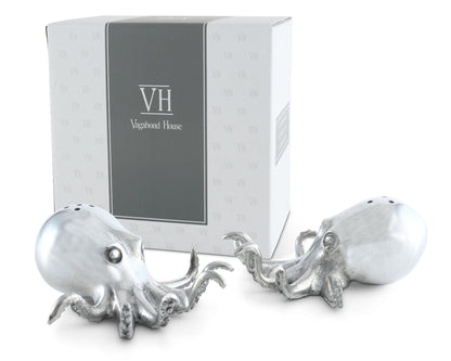 Pewter Octopus Salt &amp; Pepper Set