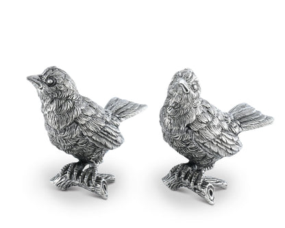 Pewter Song Birds Salt &amp; Pepper Set